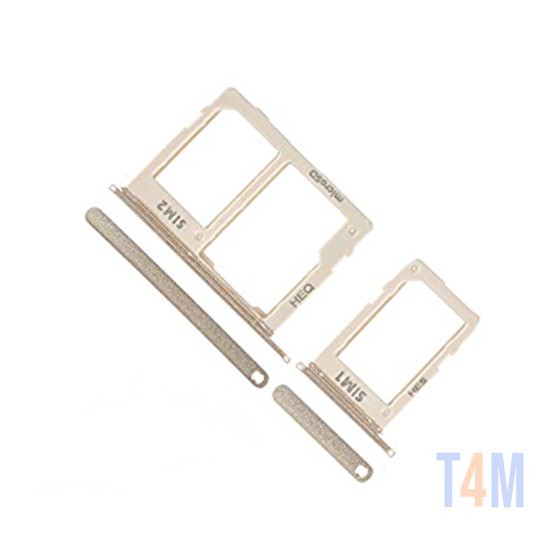 SOPORTE DE TARJETA SAMSUNG GALAXY A6/A600F/A6 PLUS/A605F 2 JUEGOS DORADO